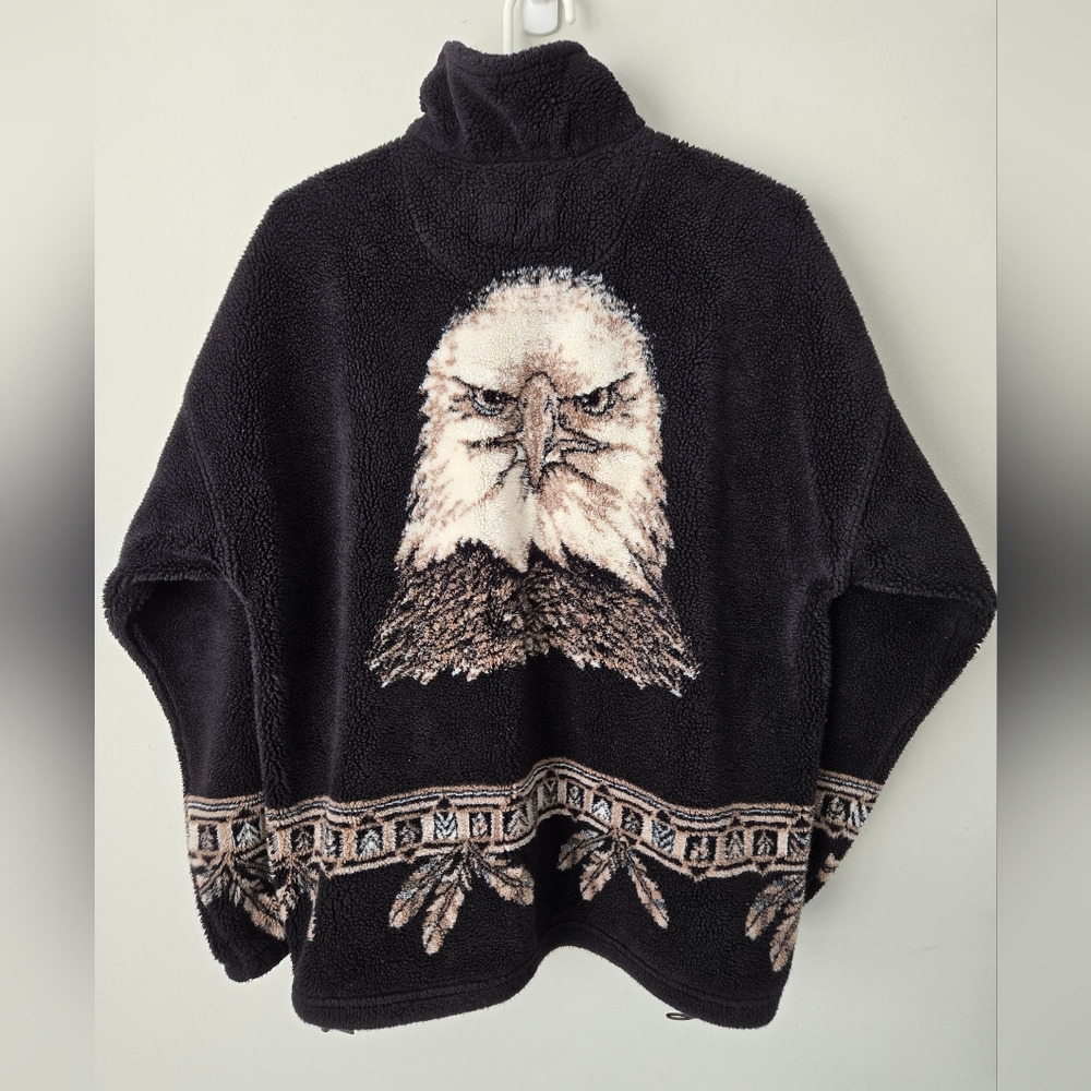 Vintage Y2K Eagle Nature Fleece Zip-Up Jacket